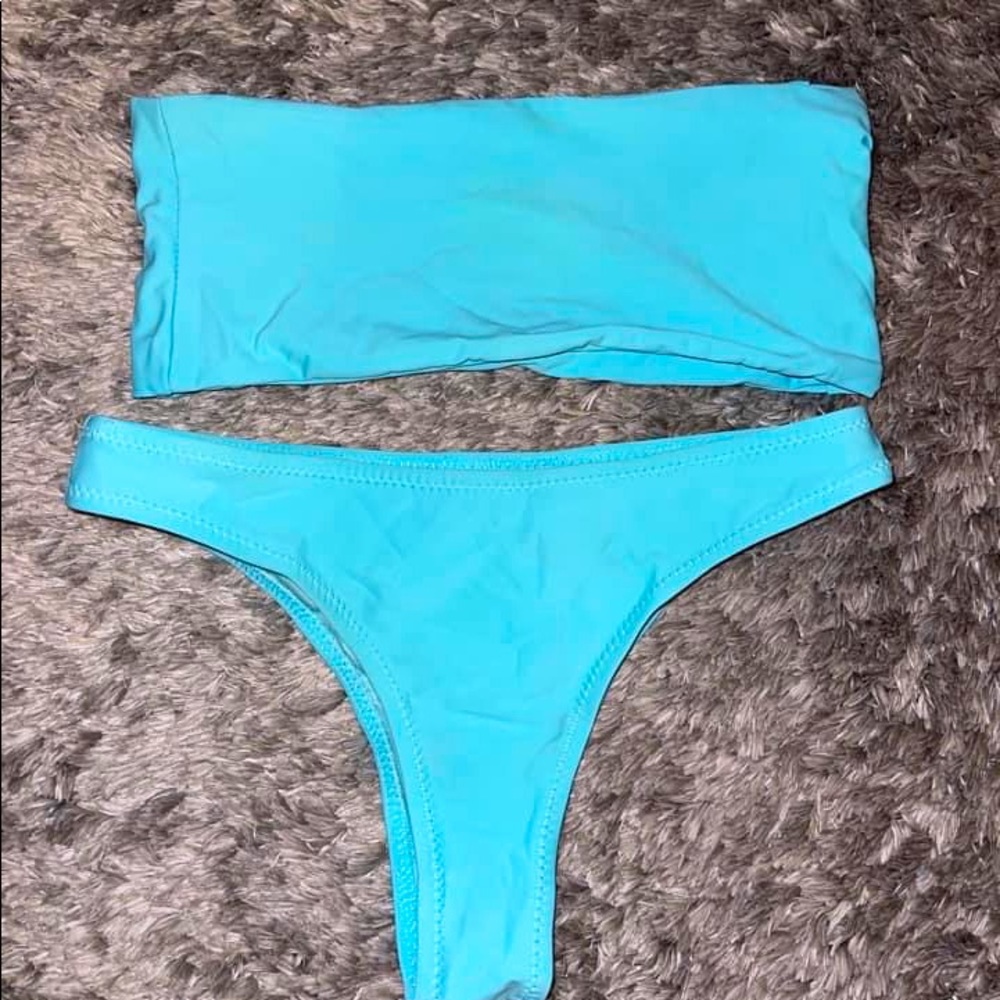 Blue bikini